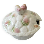 Sucrier, pot  confiture en barbotine