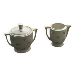 Sucrier et pot � lait en porcelaine ancienne fabrique royale limoges france