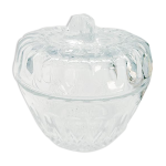 Sucrier en verre taill� vintage des ann�es 50