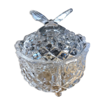 Sucrier en verre vintage papillon