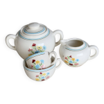 Sucrier vintage fa�ence salins - motif fleuri