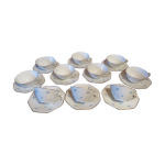Suite de 10 tasses et sous - tasses art dco