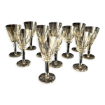 Suite de 11 verres a vin cuit ou porto en cristal taille Suite de 11 verres a vin cuit ou porto en cristal taille