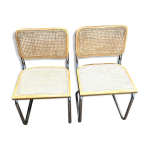 Suite de 2 chaises cesca b32 par marcel breuer Suite de 2 chaises cesca b32 par marcel breuer
