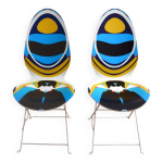 Suite de 2 chaises haute couture s�rie lune par christian lacroix vintage