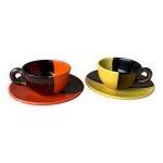 Suite de 2 tasses vallauris gaby ceram bicolores Suite de 2 tasses vallauris gaby ceram bicolores