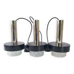 Suite de 3 suspensions vintage 1960