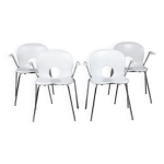 Suite de 4 chaises empilables raul barbieri