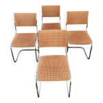 Suite de 4 chaises luge vintage des annes 70