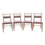 Suite de 4 chaises scandinave de yngve ekstrom, tissu paul smith