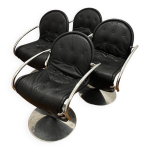 Suite de 4 chaises verner panton, system 1 - 2 - 3 pour fritz hansen