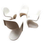 Suite de 4 chaises verner panton, vitra Suite de 4 chaises verner panton, vitra