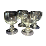Suite de 4 verres a vin rouge a pied en cristal