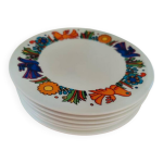 Suite de 6 assiettes acapulco