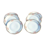 Suite de 6 assiettes plates décor floral porcelaine winterling roslau Suite de 6 assiettes plates décor floral porcelaine winterling roslau