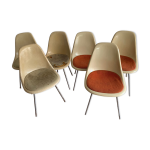 Suite de 6 chaises dsx charles & ray eames pour herman miller Suite de 6 chaises dsx charles & ray eames pour herman miller