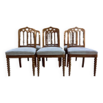 Suite de 6 chaises poque restauration  chapelet