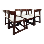 Suite de 6 chaises italiennes traneau vintage mario sabot
