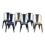Suite de 6 chaises de jardin tolix