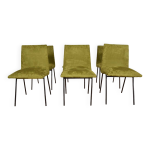 Suite de 6 chaises paulin modle cm 145 dites par meubles tv en 1954