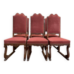Suite de 6 chaises renaissance - louis xiii en chne