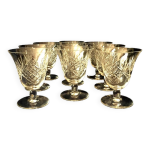 Suite de 7 verres  vin rouge en cristal de st - louis