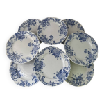 Suite de 8 assiettes terre de fer saint amand & hamage boule de neige Suite de 8 assiettes terre de fer saint amand & hamage boule de neige
