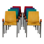 Suite de 8 chaises pigalle par caramia pour xo, 1990 Suite de 8 chaises pigalle par caramia pour xo, 1990