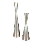 Suite de bougeoirs diabolo ikea vintage aluminium