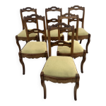Suite de six chaises de style louis philippe en merisier xix siècle Suite de six chaises de style louis philippe en merisier xix siècle