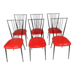 Suite de six chaises vintage