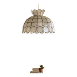 Suspension abat jour en nacre 1950 luminaire vintage