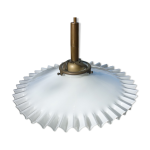 Suspension abat - jour opaline ondule