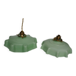 Suspensions abat jour opaline vert pastel Suspensions abat jour opaline vert pastel