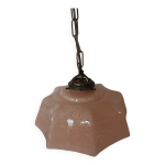 Suspension abat jour verre de clichy Suspension abat jour verre de clichy