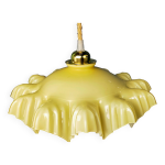 Suspension abat - jour en verre jaune drap