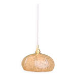 Suspension abat - jour vintage art déco en verre de clichy jaune Suspension abat - jour vintage art déco en verre de clichy jaune