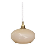 Suspension abat - jour vintage en opaline jaune pâle Suspension abat - jour vintage en opaline jaune pâle