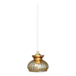 Suspension abat - jour vintage en verre ambr�