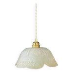Suspension abat - jour vintage en verre d�poli