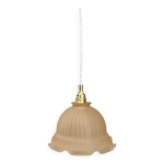 Suspension abat - jour vintage en verre dpoli rose