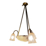 Suspension art dco verre moul