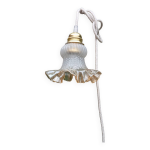 Suspension baladeuse nomade verre tulipe jaune ambr