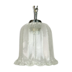 Suspension boule bubble chrome verre espace age design