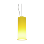 Suspension de bruno gatta pour stilnovo en verre de murano jaune, annes 50