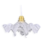 Suspension double mduse verre dpoli drap moul art nouveau