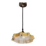 Suspension �lectrifi�e avec un abat - jour galette verre d�poli opaq