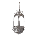 Suspension en forme de lanterne pour fleurs en fer Suspension en forme de lanterne pour fleurs en fer