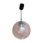 Suspension glashtte limburg vintage , boule verre bull, lampe de plafond, lustre boule