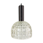 Suspension lampe en verre space age design 60s